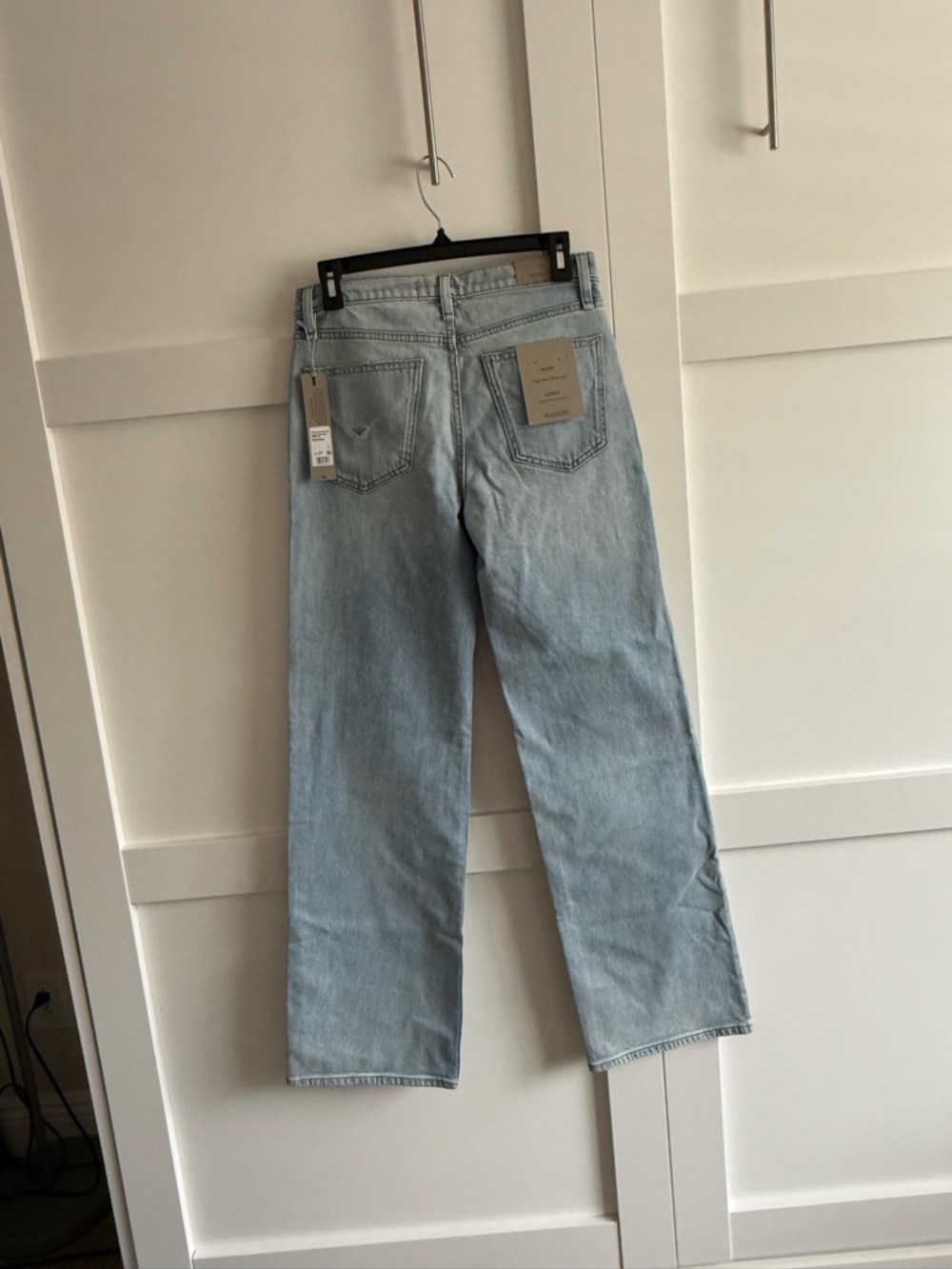 Hudson Jeans (Rosie) Pale Blue High-Rise Straight Leg Jeans Size 27 - Picture 14 of 14